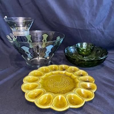 Vintage Chip & Dip Bowls