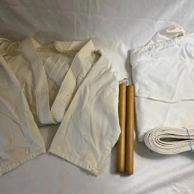 Karate Gi & Nunchucks