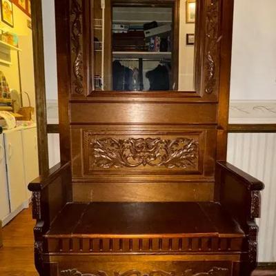 Antique Hall Tree
