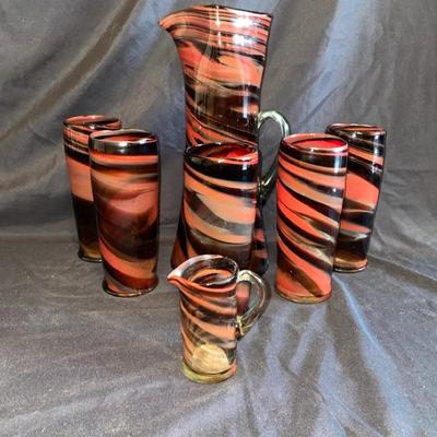 Hand Blown Swirl Set