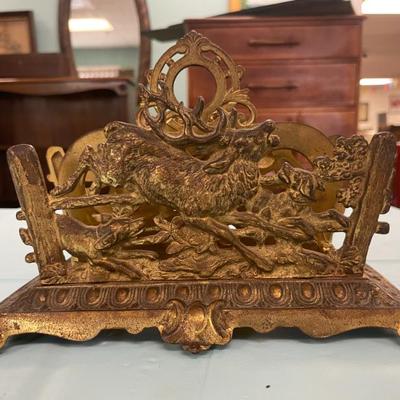 Bradley & Hubbard Letter Holder Stag