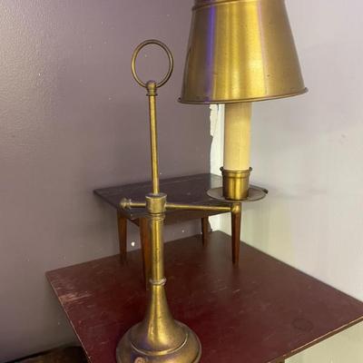 Brass candlestick lamp - really nice