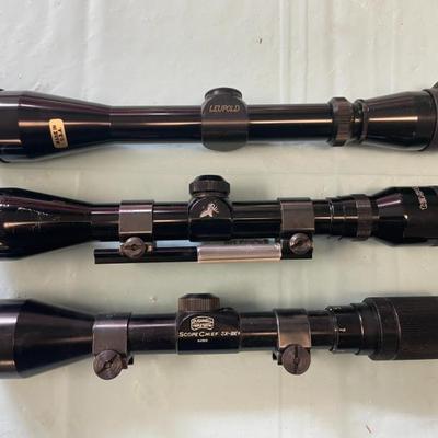 3 Scopes Leupold, Tasco, Bushnell