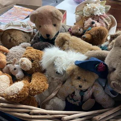 Bear Plush in basket