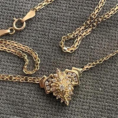 Gold & diamond necklace