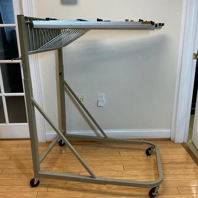 Safco Blueprint Storage Rack with Hanging Clamps