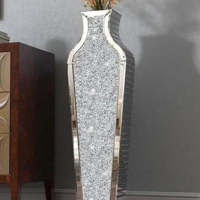 Tall Crushed Diamond Floor Vase By SHYFOY - New In Open Box