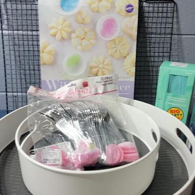 Party Pack With Copco Turntables, Wilton Cookie Rack And More - New With Tags