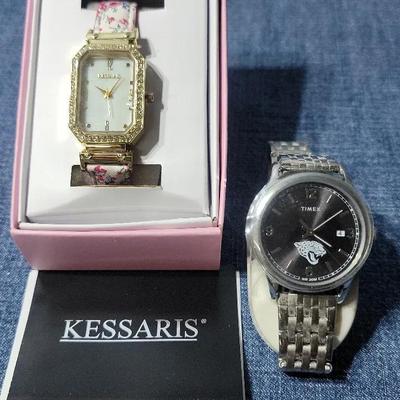 Timex NFL Commerative Watch And Kessaris Jeweled Watch- Both New