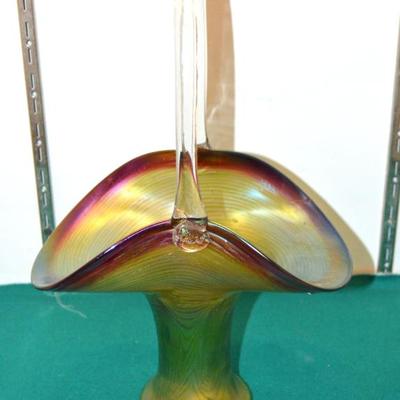 Loetz Glass Basket 