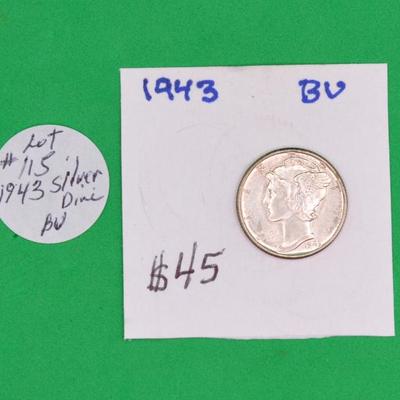 Sale Photo Thumbnail #264: 1943 Mercury Dime