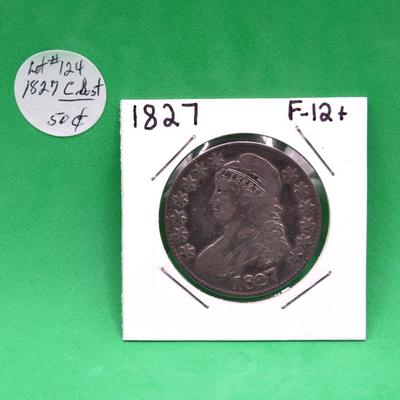 Sale Photo Thumbnail #282: 1827 Capped Bust Half Dollar 