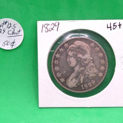 Sale Photo Thumbnail #284: 1829 Capped Bust Half Dollar 