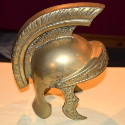 Vintage Brass Trojan Helmet 