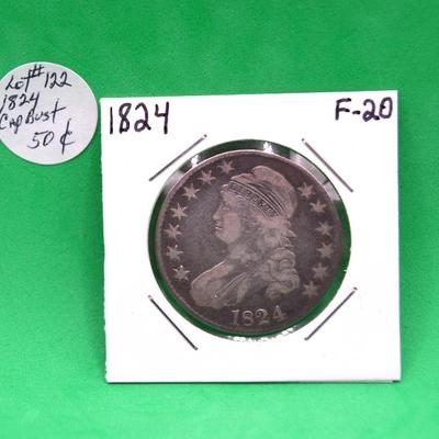 Sale Photo Thumbnail #278: 1824 Capped Bust Half Dollar