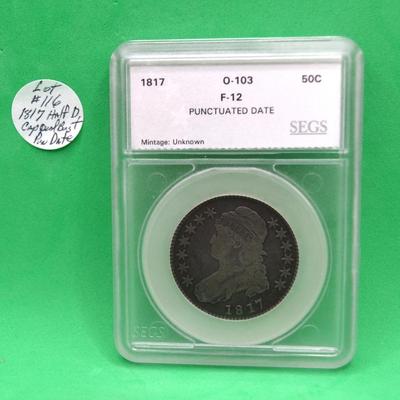 Sale Photo Thumbnail #266: 1817 Punctuated Date Capped Bust 