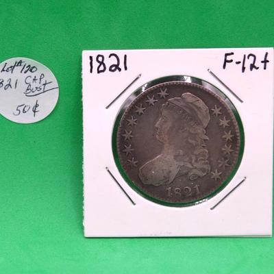 Sale Photo Thumbnail #274: 1821 Capped Bust Half Dollar