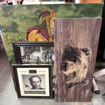 Sale Photo Thumbnail #217: 2378 • 3 artworks and 1 mirror