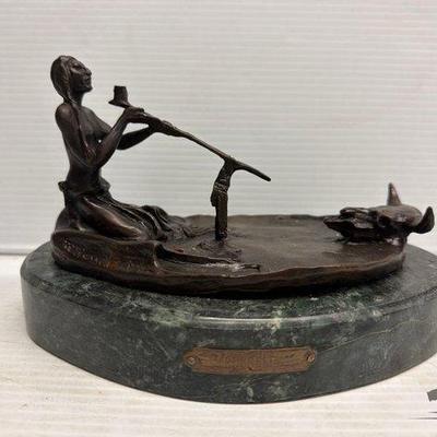 8142 • charles marion russell “spirit of the buffalo” bronze sculpture