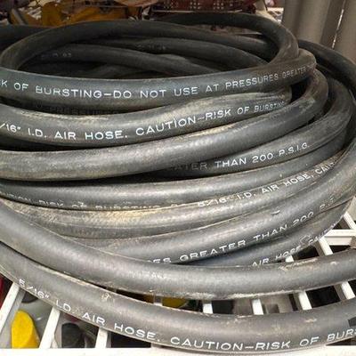 2218 • 5:16” air hose, sears paint guns, and green bucket