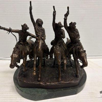 8140 • frederic remington “coming through the rye” bronze sculpture
