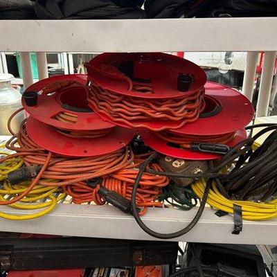 2098 • extension cords, power strip, shop light