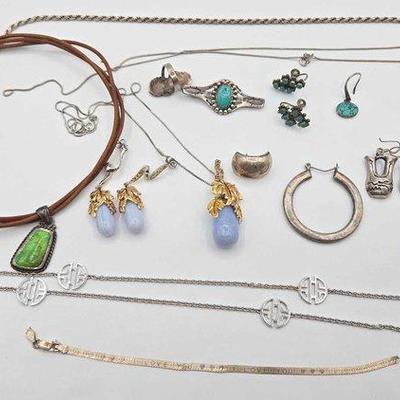 904 • sterling silver jewelry, 128.3g