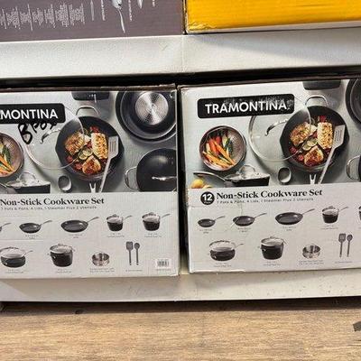 8068 • 2 tramontina 12pc non stick cookware sets