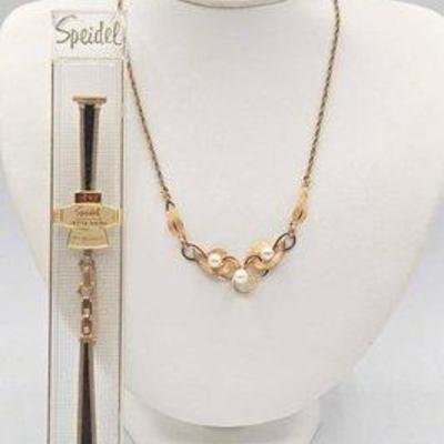 Sale Photo Thumbnail #44: 884 • gold filled necklace & speidel watch band