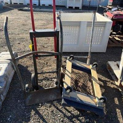 84028 • 2 hand trucks, 2 furniture dollies, push cart