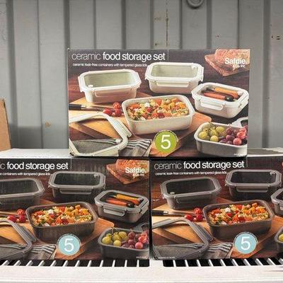 8060 • (3) new! safdie ceramic food storage sets