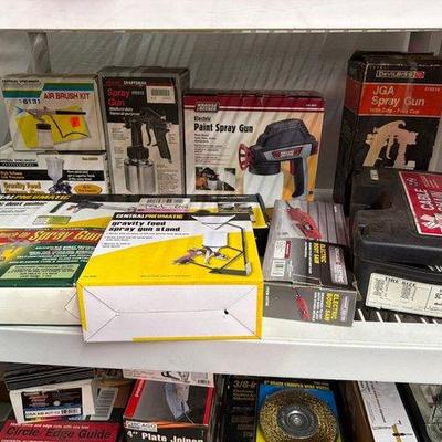 2396 • air brush kit, paint spray guns, central pneumatic dent puller