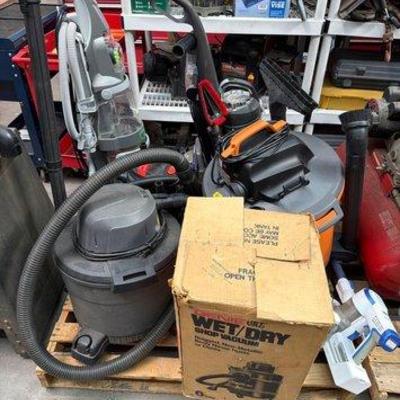2154 • 4 shop vacs, 2 vacuum, and 2 carpet cleaners