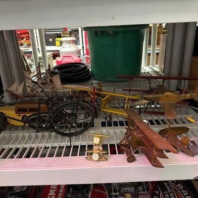 Sale Photo Thumbnail #178: 2296 • model airplanes, car, ship, and bicycle