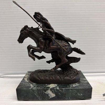 8141 • frederic remington “the cheyenne” bronze statue