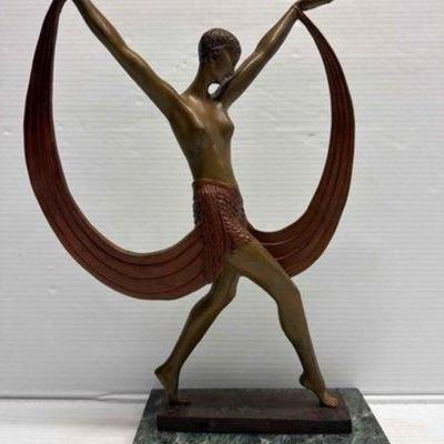 8134 • pierre le faguays (fayral) “nouveau dancer” bronze statue