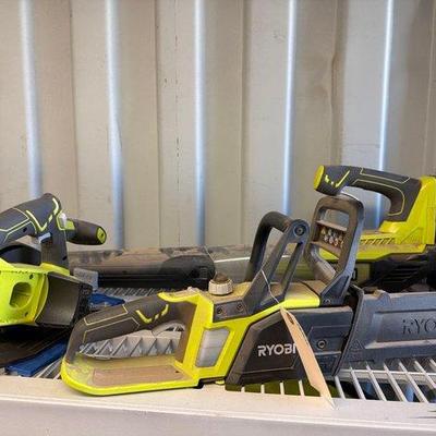 8600 • ryobi blower, skill saw and chain saw