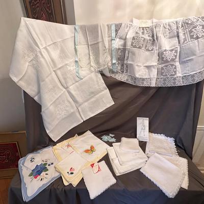 White Linens and Embroidered Handkerchiefs Collection
