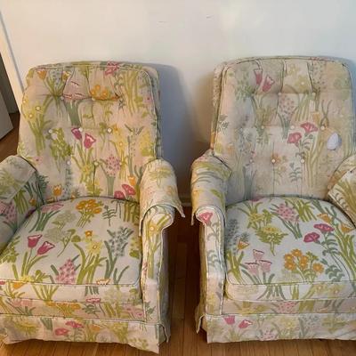 Floral Print Rocker Recliner Chairs
