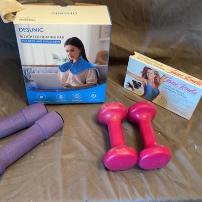 Weights Jane Fonda Video And Heating Pad