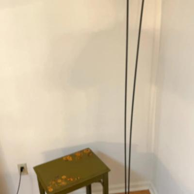Side Table And Tall Lamp