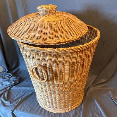 Tall Woven Basket/Hamper