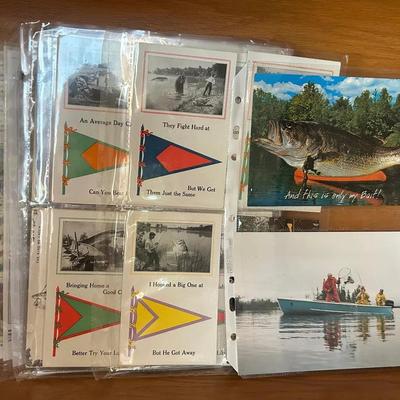 Vintage Fishing And Outdoor-Themed Postcards