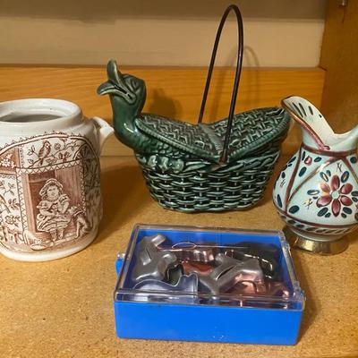 Small Ceramic Vases And Cookie Cutters 