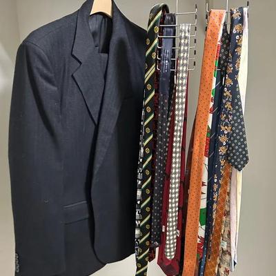 Vintage Patterned Ties With Pair Of Pinstripe Suits