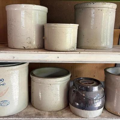 Stoneware Crocks Including Red Wing & Ruckel’s