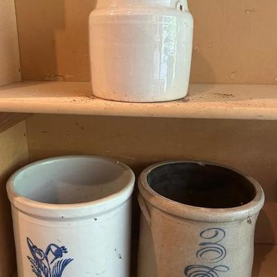 Western Stoneware & Bee Sting Design Crocks
