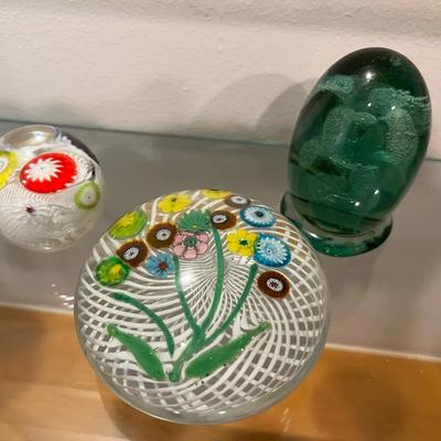 Vintage Art Glass Paperweights