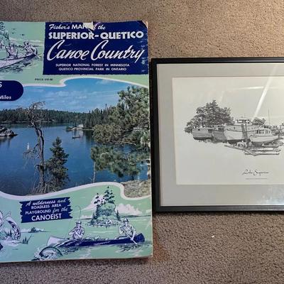 Superior-Quetico Canoe Country Maps With Lake Superior Print
