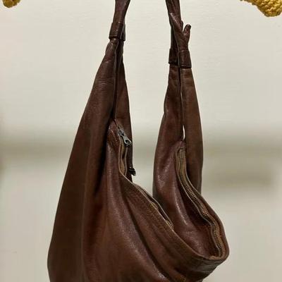 Bottega Veneta Brown Leather Bag Made In Italy